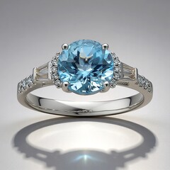 Anello in oro con Acquamarina Brasiliana AAA (CIRARI)