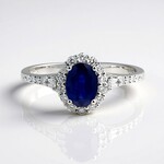 Anello in oro con Zaffiro Ceylon Blu (CIRARI)