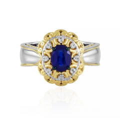 Anillo en plata con Espinela azul cobalto