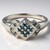 Anello placcato in platino con Diamante Fancy