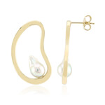 Pendientes en plata con Perla Akoya de platino (TPC)