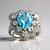 Anello in argento con Topazio Blu Cielo