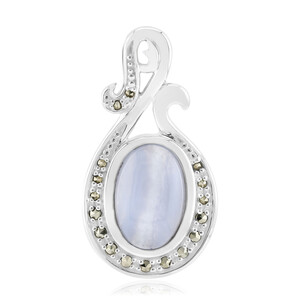 Ciondolo in argento con Agata Lace Blu (Annette classic)