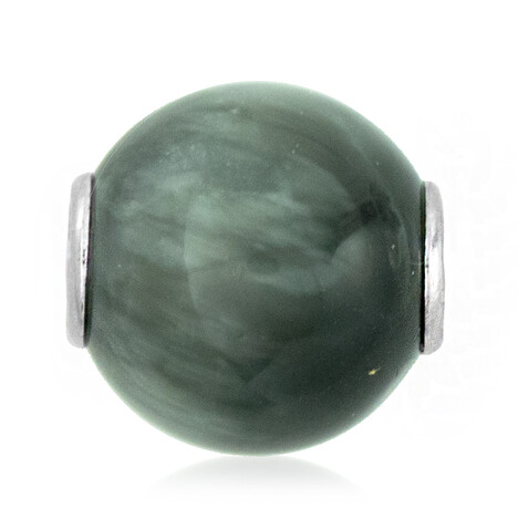Ciondolo in argento con Quarzo Antracite Occhio di Gatto (MONOSONO COLLECTION)