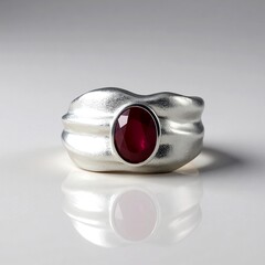 Anello in argento con Rubino del Madagascar (de Melo Essence)