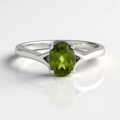 Anello in argento con Vesuvianite