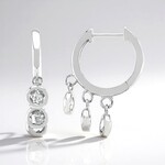 Orecchini in argento con Topazio Bianco