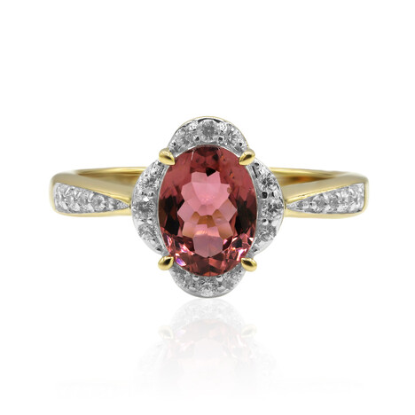 Anello in oro con Tormalina Rosa (Adela Gold)