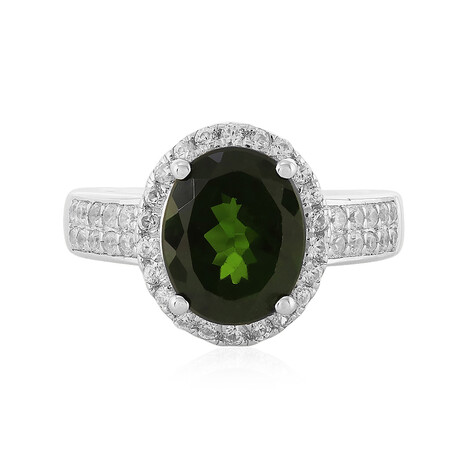 Russischer Diopsid-Silberring