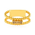 I3 Champagner-Brillant-Silberring (de Melo)