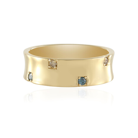 Bague en argent et Diamant bleu I2