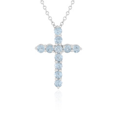 Collana in argento con Topazio Blu Cielo
