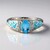 Anello in argento con Topazio Blu Svizzero