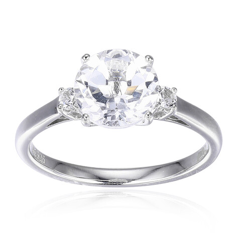 Bague en argent et Topaze blanche