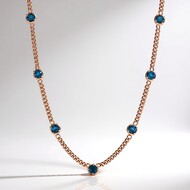 Londonblauer Topas-Silbercollier (Adela Silber)