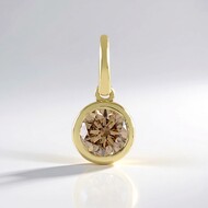 Gouden hanger met een I2 Champagne Diamant