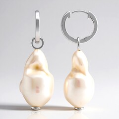 Orecchini in argento con Perla d'Acqua Dolce Bianca