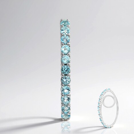 Ciondolo in argento con Topazio Blu Svizzero (MONOSONO COLLECTION)