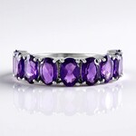 Anello in argento con Ametista Zambiana