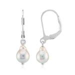 Orecchini in argento con Perla Akoya Blu Platino (TPC)