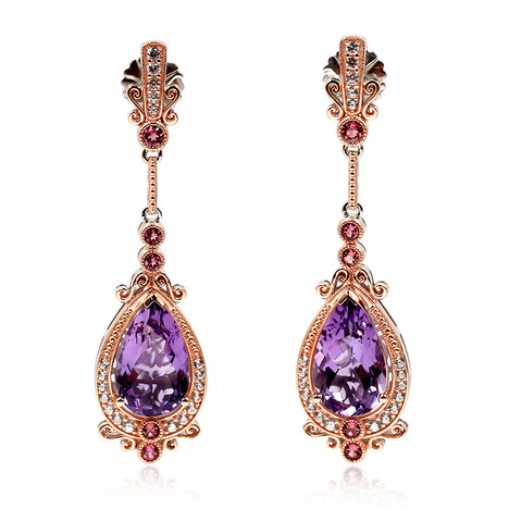 Pendientes en plata con Amatista (Dallas Prince Designs)