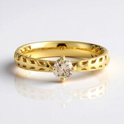 Anillo en plata con Diamante champán I2 (Ornaments by de Melo)