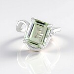 Anello in argento con Ametista Verde