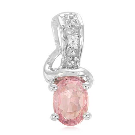 Padparadscha-Saphir-Silberanhänger
