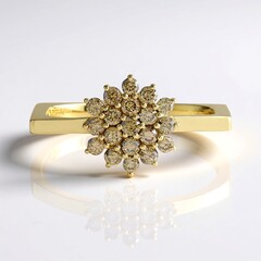 Anello in oro con Diamante Champagne I2 (de Melo Gold)