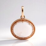 Ciondolo in argento con Quarzo Rosa