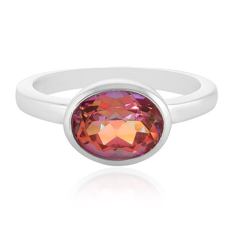 Lotusblüten-Topas-Silberring