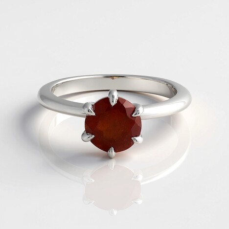 Anello in argento con Granato Essonite