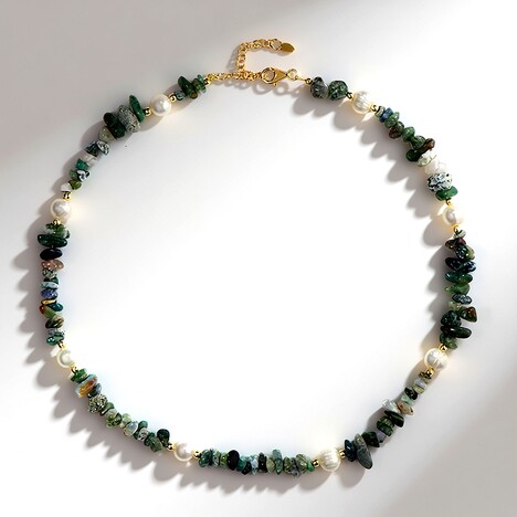 Collana in argento con Agata Muschiata (Riya)