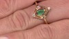 Anillo en plata con Esmeralda de Rusia