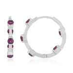 Pendientes en plata con Rodolita