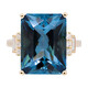 Bague en or et Topaze bleu de Londres (CIRARI)