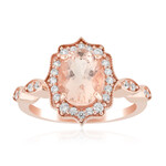 Bague en argent et Morganite du Brésil