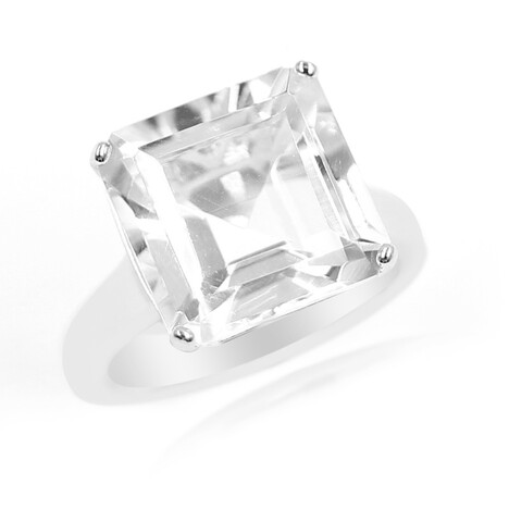 Bague en argent et Quartz blanc