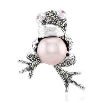 Ciondolo in argento con Perla Ming Porpora (TPC)