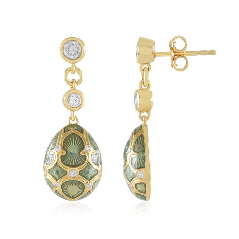 Pendientes en plata con Zircón (Adela Silber)