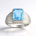 Anello in argento con Topazio Marambaia (de Melo)