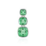 Colgante en plata con Cuarzo verde esmeralda (MONOSONO COLLECTION)