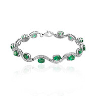 Sambia-Smaragd-Silberarmband