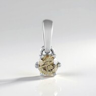 Colgante en platino con Diamante chocolate SI2