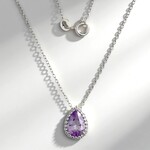 Collana in argento con Ametista Rose de France