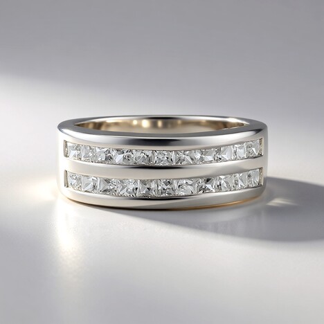 Bague en argent et Zircon