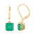 Zilveren oorbellen met groene agaten