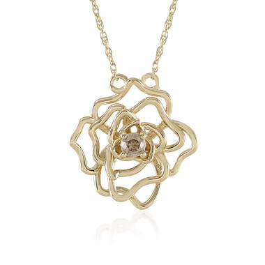Collana in oro con Diamante Cioccolato I1