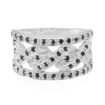 Schwarzer Spinell-Silberring