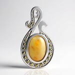 Ciondolo in argento con Quarzo Rutilato (Annette classic)